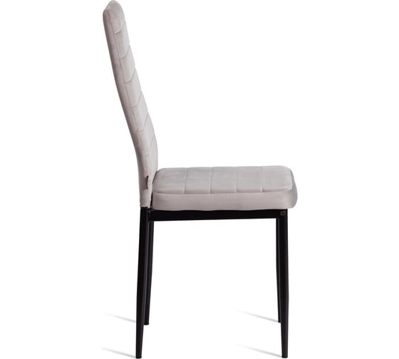 Комплект стульев Tetchair 6 шт. Easy (mod. JSC02-1) металл, флок, 41x52x96 см, Light grey (светло-серый) HLR14 / черный 21259