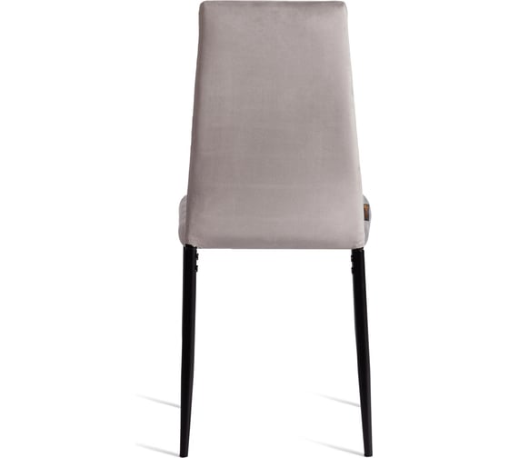 Комплект стульев Tetchair 6 шт. Easy (mod. JSC02-1) металл, флок, 41x52x96 см, Light grey (светло-серый) HLR14 / черный 21259