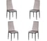 Комплект стульев Tetchair 4 шт. Easy (mod. JSC02-1) металл, флок, 41x52x96 см, Light grey (светло-серый) HLR14 / черный 21259 1