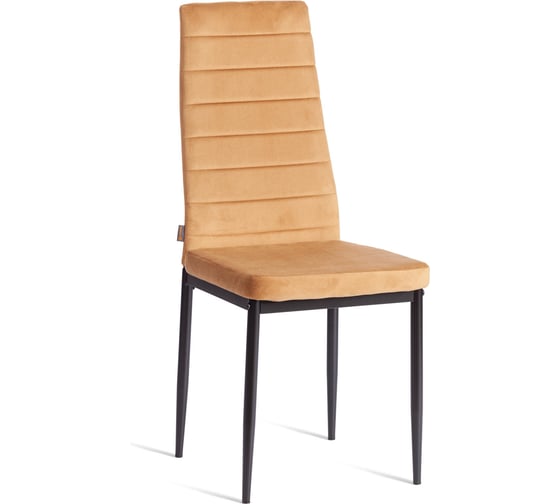 Комплект стульев Tetchair 6 шт. Easy (mod. JSC02-1) металл, флок, 41x52x96 см, brown (золотисто - коричневый) HLR12 / черный 21258 1