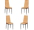 Комплект стульев Tetchair 4 шт. Easy (mod. JSC02-1) металл, флок, 41x52x96 см, brown (золотисто - коричневый) HLR12 / черный 21258 2