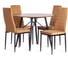 Комплект стульев Tetchair 4 шт. Easy (mod. JSC02-1) металл, флок, 41x52x96 см, brown (золотисто - коричневый) HLR12 / черный 21258 4
