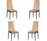 Комплект стульев Tetchair 4 шт. Easy (mod. JSC02-1) металл, флок, 41x52x96 см, sandy (песочный) HLR6 / черный 21256 1