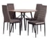 Комплект стульев Tetchair 4 шт. Easy (mod. JSC02-1) металл, флок, 41x52x96 см, Dark grey (темно-серый) HLR24 / черный 21254 3