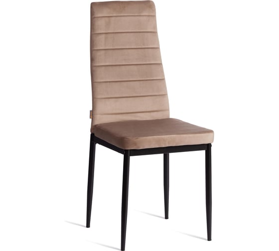 Стул Tetchair Easy (mod. JSC02-1) металл, флок, 41x52x96 см, Beige (бежевый) HLR8 / черный 24599 1