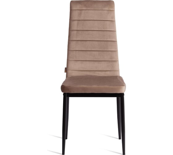 Стул Tetchair Easy (mod. JSC02-1) металл, флок, 41x52x96 см, Beige (бежевый) HLR8 / черный 24599