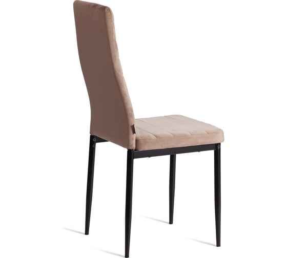 Стул Tetchair Easy (mod. JSC02-1) металл, флок, 41x52x96 см, Beige (бежевый) HLR8 / черный 24599