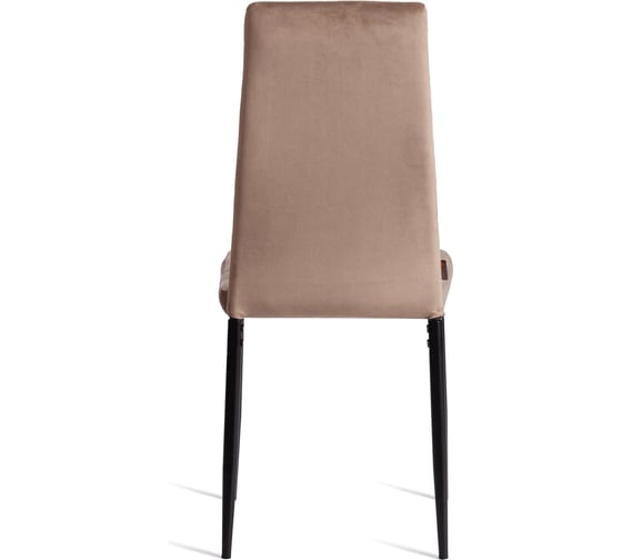 Стул Tetchair Easy (mod. JSC02-1) металл, флок, 41x52x96 см, Beige (бежевый) HLR8 / черный 24599