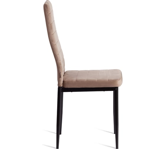 Стул Tetchair Easy (mod. JSC02-1) металл, флок, 41x52x96 см, Beige (бежевый) HLR8 / черный 24599
