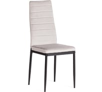 Стул Tetchair Easy (mod. 24-1) металл, вельвет, 49x41x98 см, Light grey (светло-серый) HLR14 / черный 21357