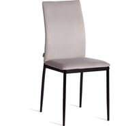 Стул Tetchair CAPRI (mod. BC565-DC) металл, флок, 43x53x92 см, Light grey (светло-серый) HLR14 / черный 24389