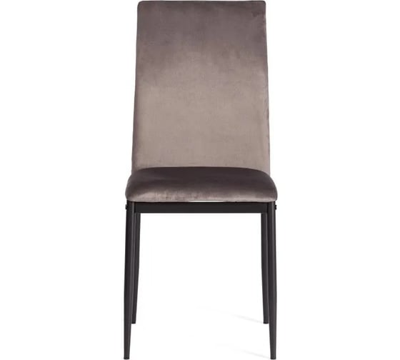 Стул Tetchair CAPRI (mod. BC565-DC) металл, флок, 43x53x92 см, Dark grey (темно-серый) HLR24 / черный 24388