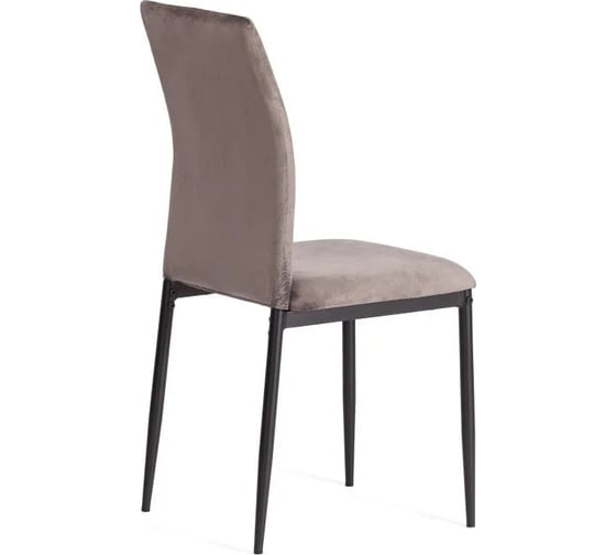 Стул Tetchair CAPRI (mod. BC565-DC) металл, флок, 43x53x92 см, Dark grey (темно-серый) HLR24 / черный 24388