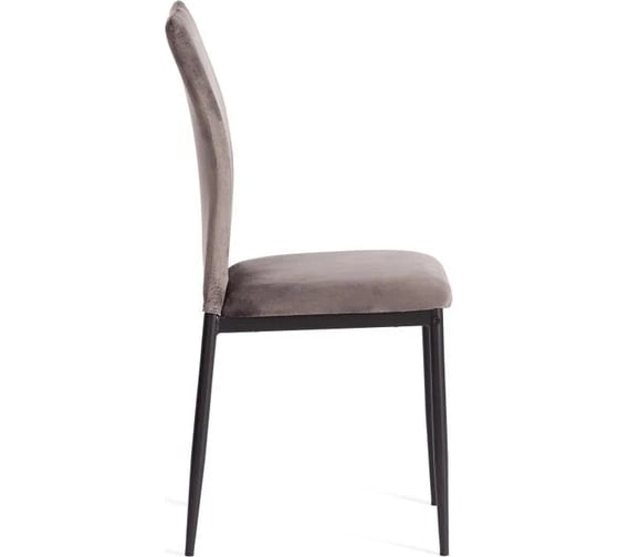 Стул Tetchair CAPRI (mod. BC565-DC) металл, флок, 43x53x92 см, Dark grey (темно-серый) HLR24 / черный 24388