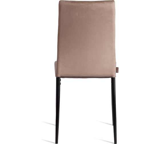Стул Tetchair CAPRI (mod. BC565-DC) металл, флок, 43x53x92 см, Beige (бежевый) HLR8 / черный 24387