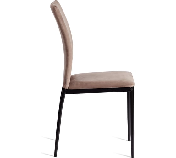 Стул Tetchair CAPRI (mod. BC565-DC) металл, флок, 43x53x92 см, Beige (бежевый) HLR8 / черный 24387