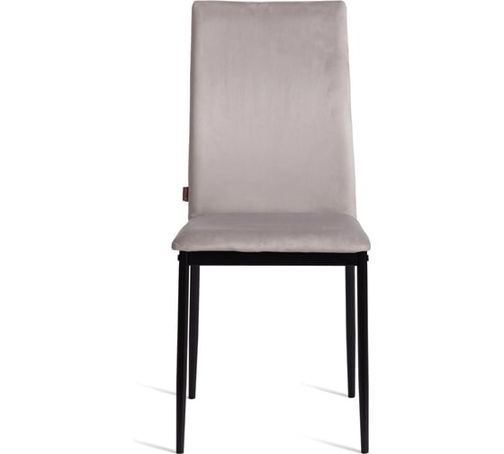 Комплект стульев Tetchair 6 шт. CAPRI (mod. BC565-DC) металл, флок, 43x53x92 см, Light grey (светло-серый) HLR14 / черный 21262