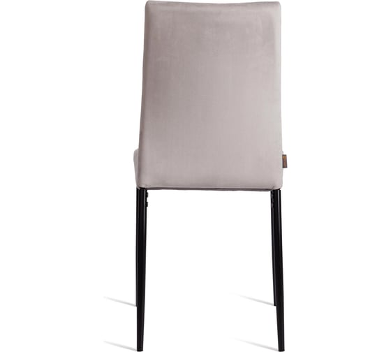 Комплект стульев Tetchair 6 шт. CAPRI (mod. BC565-DC) металл, флок, 43x53x92 см, Light grey (светло-серый) HLR14 / черный 21262