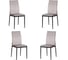 Комплект стульев Tetchair 4 шт. CAPRI (mod. BC565-DC) металл, флок, 43x53x92 см, Light grey (светло-серый) HLR14 / черный 21262 1