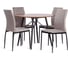 Комплект стульев Tetchair 4 шт. CAPRI (mod. BC565-DC) металл, флок, 43x53x92 см, Light grey (светло-серый) HLR14 / черный 21262 3