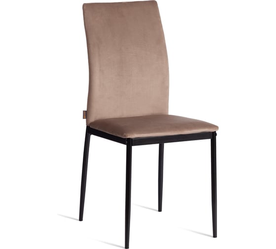 Комплект стульев Tetchair 6 шт. CAPRI (mod. BC565-DC) металл, флок, 43x53x92 см, Beige (бежевый) HLR8 / черный 21260 1