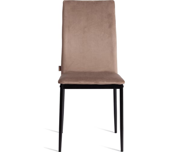 Комплект стульев Tetchair 6 шт. CAPRI (mod. BC565-DC) металл, флок, 43x53x92 см, Beige (бежевый) HLR8 / черный 21260