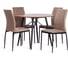 Комплект стульев Tetchair 4 шт. CAPRI (mod. BC565-DC) металл, флок, 43x53x92 см, Beige (бежевый) HLR8 / черный 21260 3