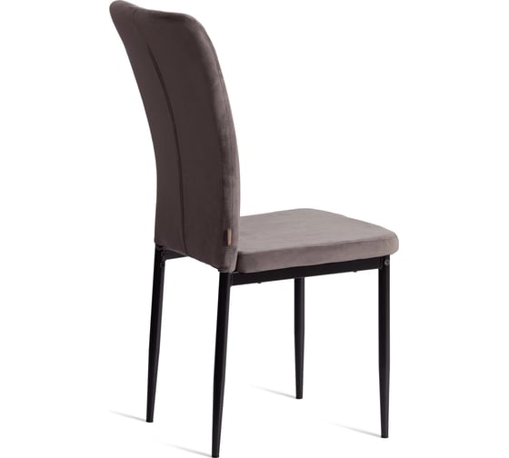 Комплект стульев Tetchair 6 шт. VERTER (mod. BC577-DC) металл, флок, 41x52x95 см, Dark grey (темно-серый) HLR24 / черный 21249
