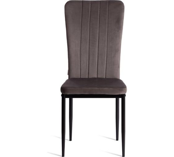 Комплект стульев Tetchair 6 шт. VERTER (mod. BC577-DC) металл, флок, 41x52x95 см, Dark grey (темно-серый) HLR24 / черный 21249