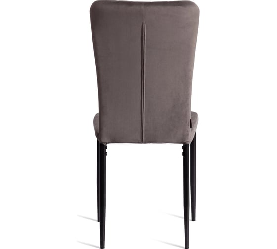 Комплект стульев Tetchair 6 шт. VERTER (mod. BC577-DC) металл, флок, 41x52x95 см, Dark grey (темно-серый) HLR24 / черный 21249