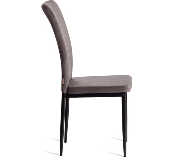 Комплект стульев Tetchair 6 шт. VERTER (mod. BC577-DC) металл, флок, 41x52x95 см, Dark grey (темно-серый) HLR24 / черный 21249