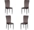 Комплект стульев Tetchair 4 шт. VERTER (mod. BC577-DC) металл, флок, 41x52x95 см, Dark grey (темно-серый) HLR24 / черный 21249 1