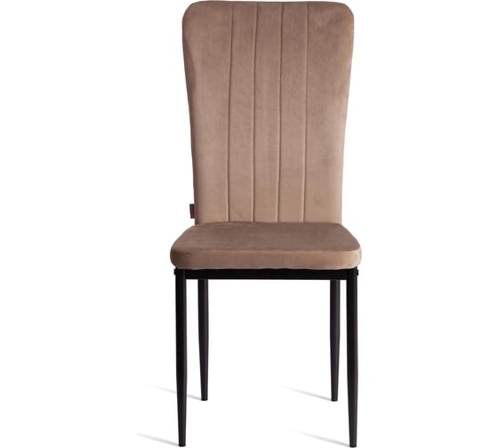 Комплект стульев Tetchair 6 шт. VERTER (mod. BC577-DC) металл, флок, 41x52x95 см, Beige (бежевый) HLR8 / черный 21247
