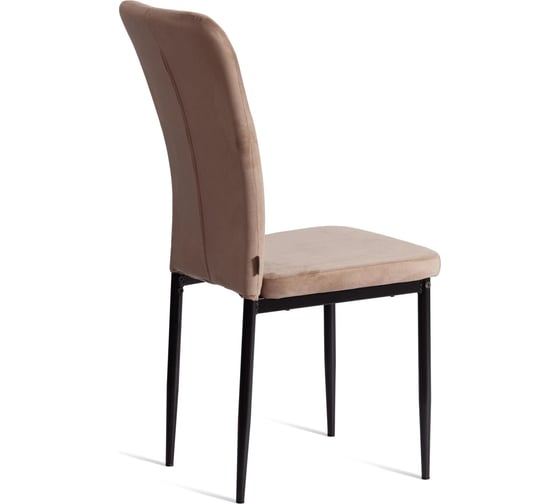 Комплект стульев Tetchair 6 шт. VERTER (mod. BC577-DC) металл, флок, 41x52x95 см, Beige (бежевый) HLR8 / черный 21247