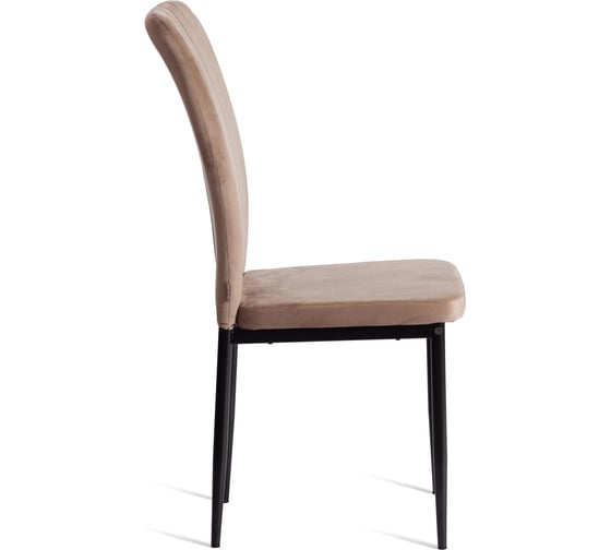 Комплект стульев Tetchair 6 шт. VERTER (mod. BC577-DC) металл, флок, 41x52x95 см, Beige (бежевый) HLR8 / черный 21247