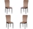 Комплект стульев Tetchair 4 шт. VERTER (mod. BC577-DC) металл, флок, 41x52x95 см, Beige (бежевый) HLR8 / черный 21247 1