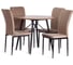 Комплект стульев Tetchair 4 шт. VERTER (mod. BC577-DC) металл, флок, 41x52x95 см, Beige (бежевый) HLR8 / черный 21247 3