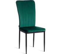 Стул Tetchair VERTER (mod. BC577-DC) металл, флок, 41x52x95 см, Green (зеленый) HLR56 / черный 24386