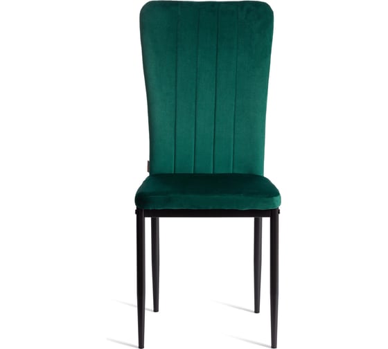 Стул Tetchair VERTER (mod. BC577-DC) металл, флок, 41x52x95 см, Green (зеленый) HLR56 / черный 24386