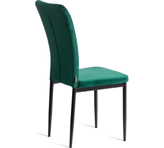 Стул Tetchair VERTER (mod. BC577-DC) металл, флок, 41x52x95 см, Green (зеленый) HLR56 / черный 24386