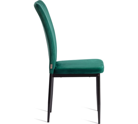 Стул Tetchair VERTER (mod. BC577-DC) металл, флок, 41x52x95 см, Green (зеленый) HLR56 / черный 24386