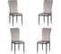 Комплект стульев Tetchair 4 шт. VERTER (mod. BC577-DC) металл, флок, 41x52x95 см, Light grey (светло-серый) HLR14 / черный 21248 3
