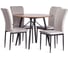 Комплект стульев Tetchair 4 шт. VERTER (mod. BC577-DC) металл, флок, 41x52x95 см, Light grey (светло-серый) HLR14 / черный 21248 4