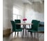 Комплект стульев Tetchair 4 шт. VERTER (mod. BC577-DC) металл, флок, 41x52x95 см, Green (зеленый) HLR56 / черный 21250 2