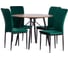 Комплект стульев Tetchair 4 шт. VERTER (mod. BC577-DC) металл, флок, 41x52x95 см, Green (зеленый) HLR56 / черный 21250 3