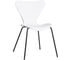 Стул Tetchair Jacobsen пластик/металл, 45x54.5x80 см, White (белый) / Black (черный) 21834 1