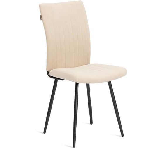 Обеденный стул Tetchair Monte Carlo разборный, ткань велюр, 45x55x97 см, молочный/черный, (Porsche 2) 21650