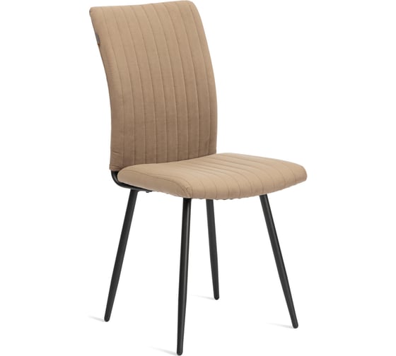 Обеденный стул Tetchair Monte Carlo разборный, ткань велюр, 48х55х93, бежевый/черный, (Porsche 5) 21652
