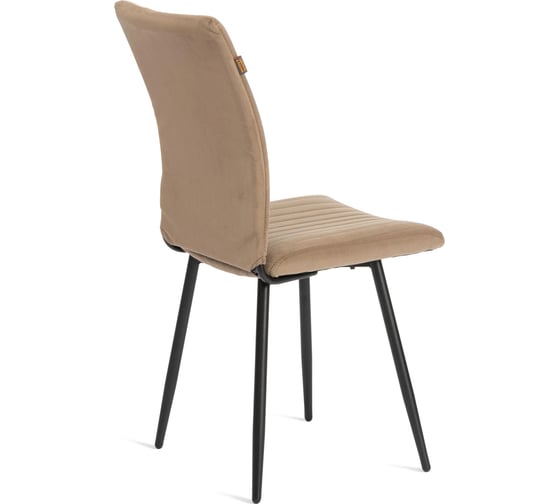 Обеденный стул Tetchair Monte Carlo разборный, ткань велюр, 48х55х93, бежевый/черный, (Porsche 5) 21652