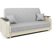 Диван-книжка Шарм Мелодия ДП №1 120 шенилл серый и экокожа беж 104210006